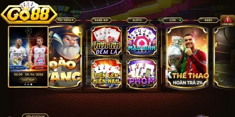 Game Bài Go88 - Thế Giới Giải Trí Đẳng Cấp Nhất 2026 4 Sunwin Nhiều game bài Go88 hay được cộng đồng yêu thích